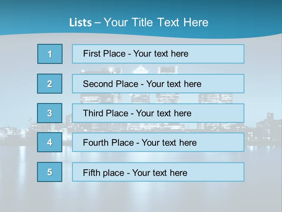 Night Skyline PowerPoint Template