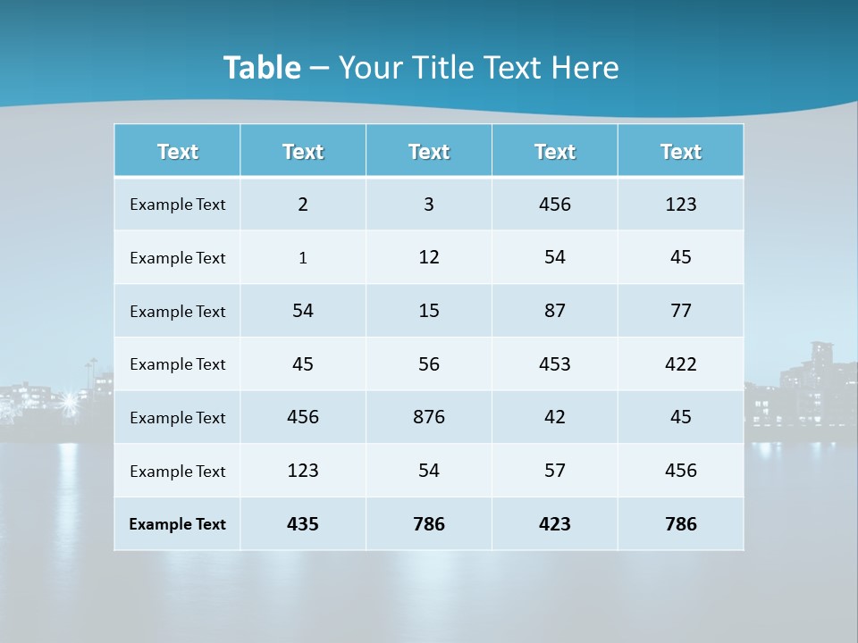 Night Skyline PowerPoint Template