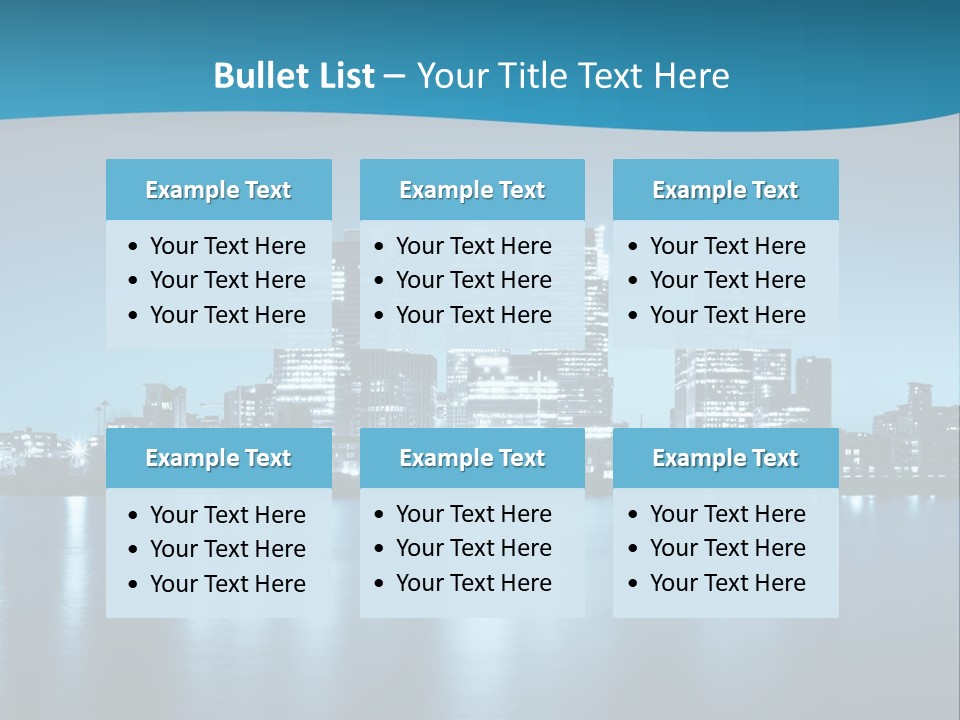 Night Skyline PowerPoint Template