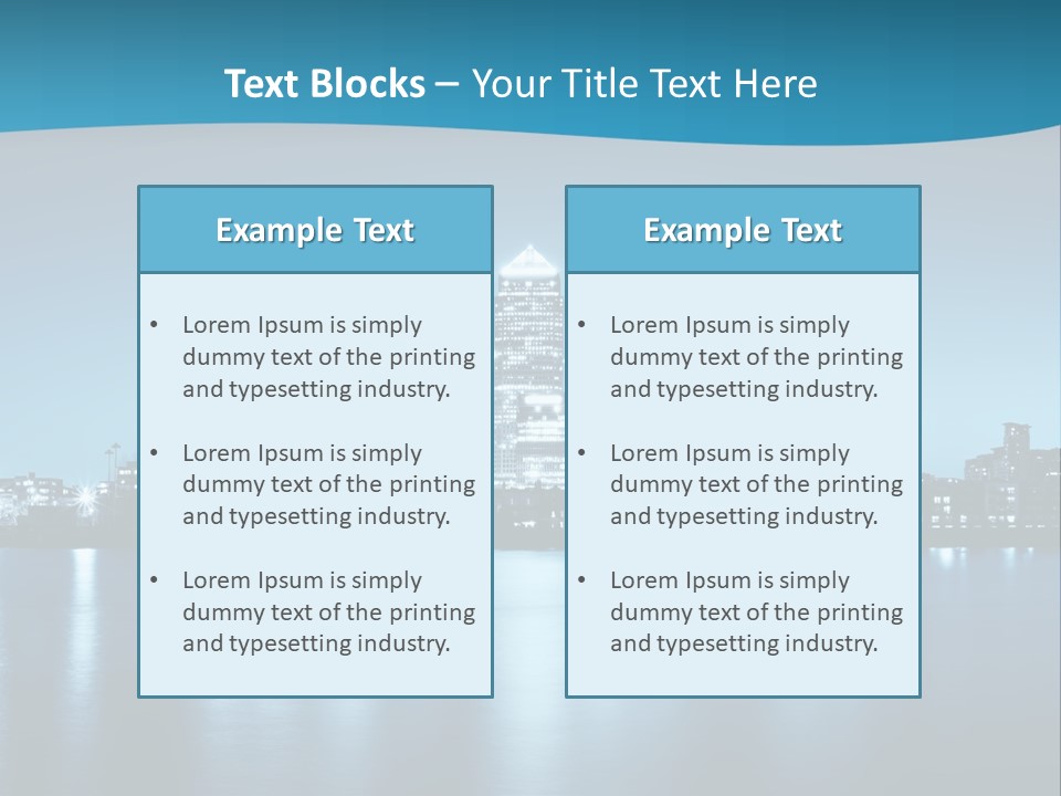 Night Skyline PowerPoint Template