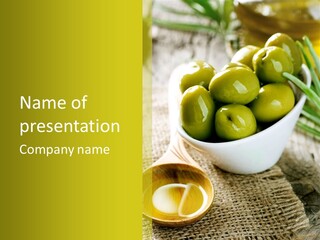 Olives And Oils PowerPoint Template
