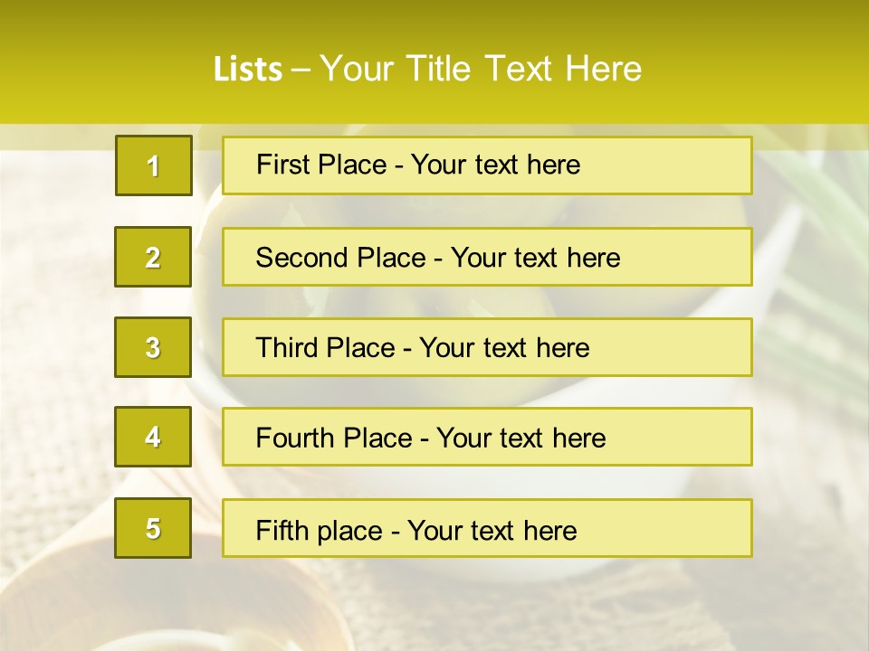 Olives And Oils PowerPoint Template