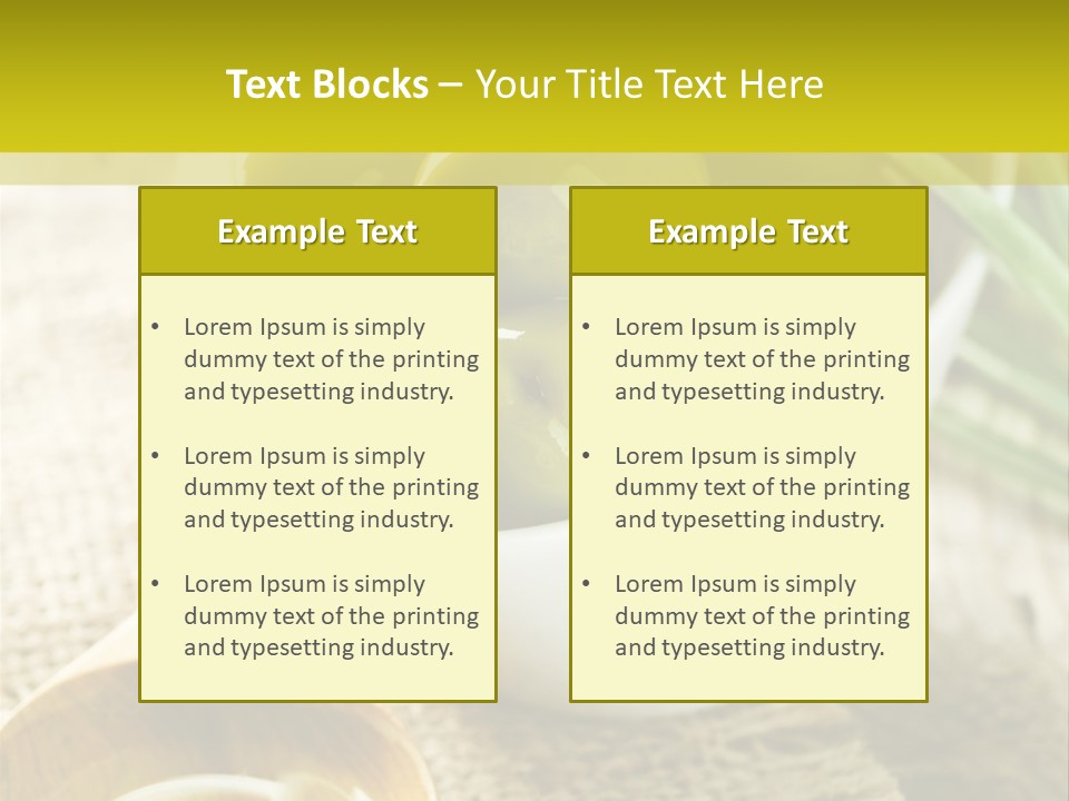 Olives And Oils PowerPoint Template