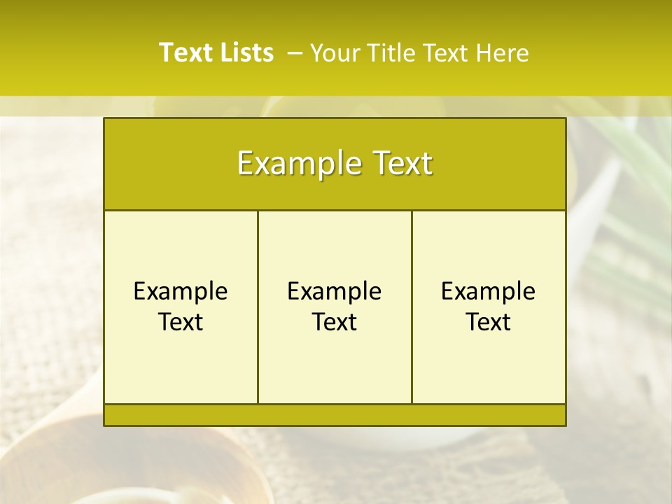 Olives And Oils PowerPoint Template