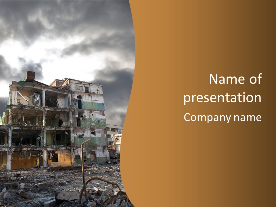 Demolished Buildings PowerPoint Template