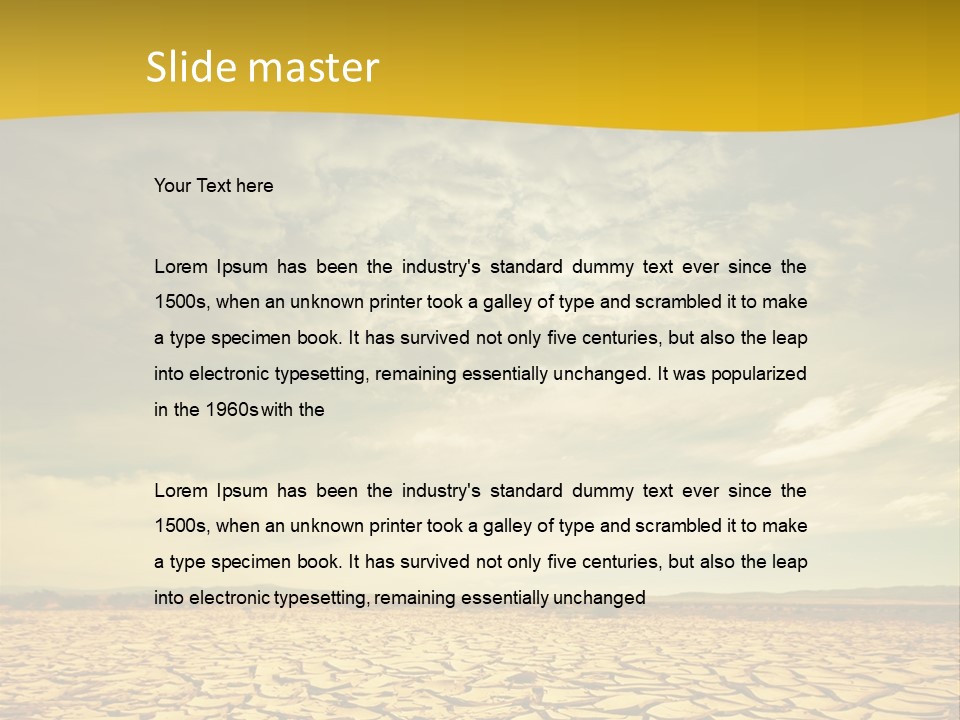 Land Clay Desert PowerPoint Template