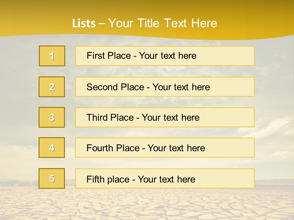 Land Clay Desert PowerPoint Template