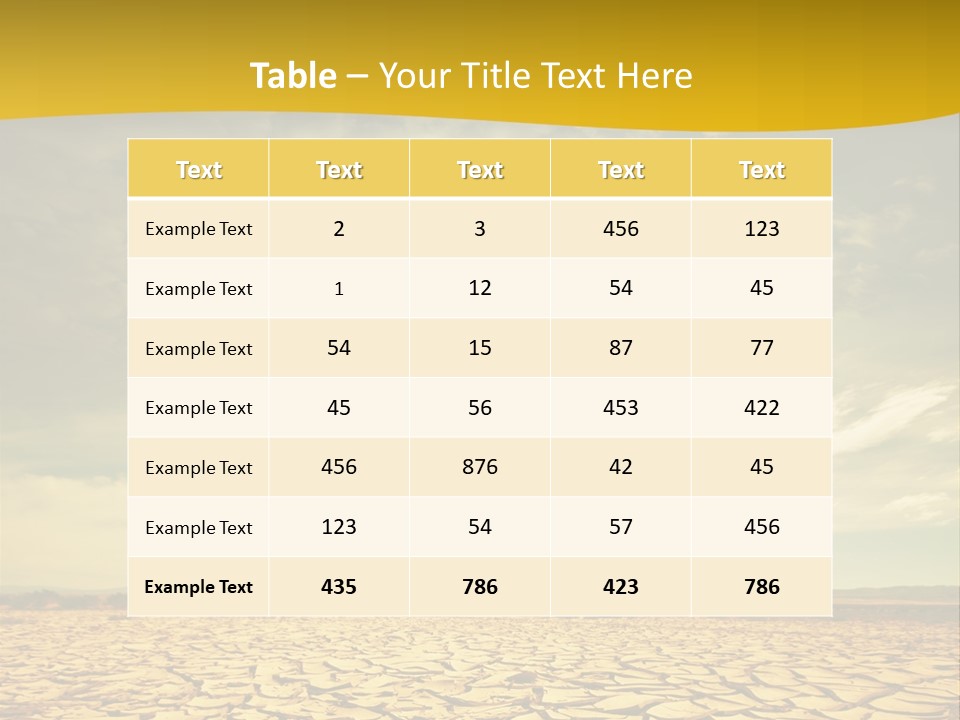 Land Clay Desert PowerPoint Template