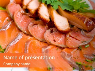 Salmon Meat PowerPoint Template