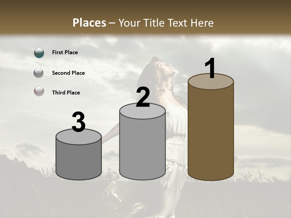 Jump Woman PowerPoint Template