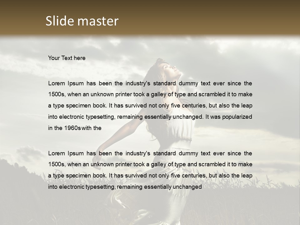 Jump Woman PowerPoint Template