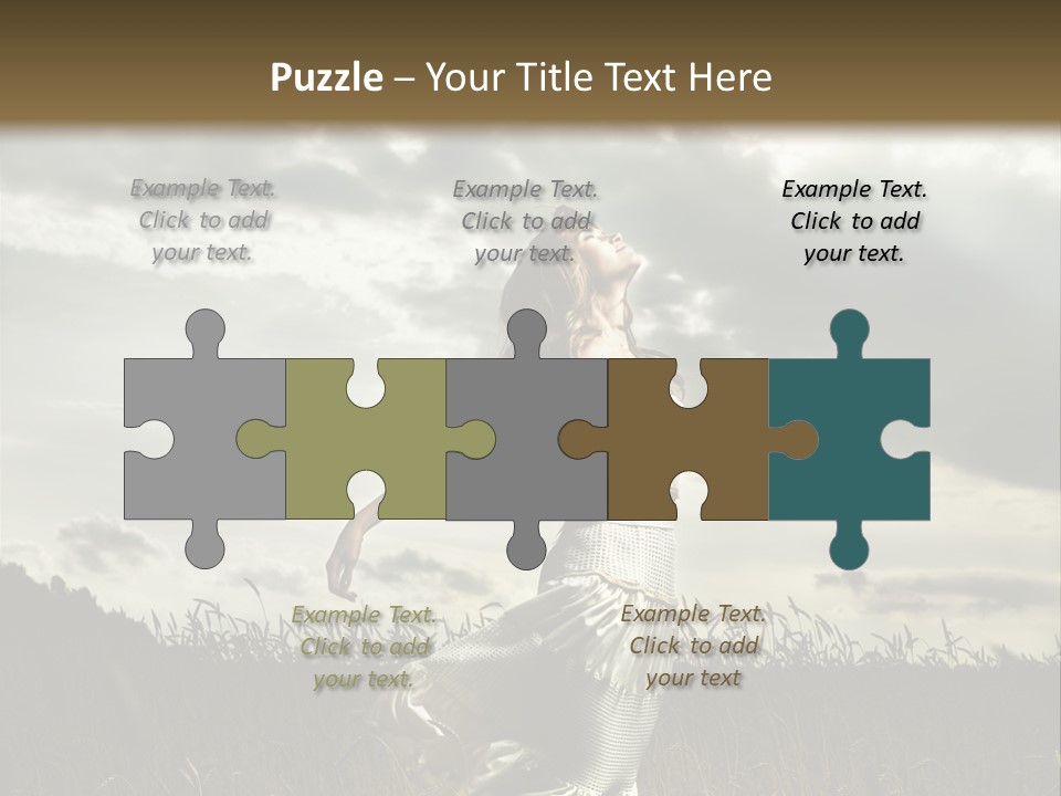 Jump Woman PowerPoint Template