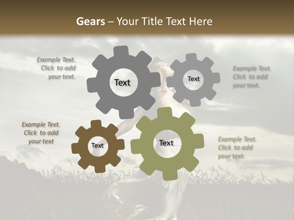 Jump Woman PowerPoint Template