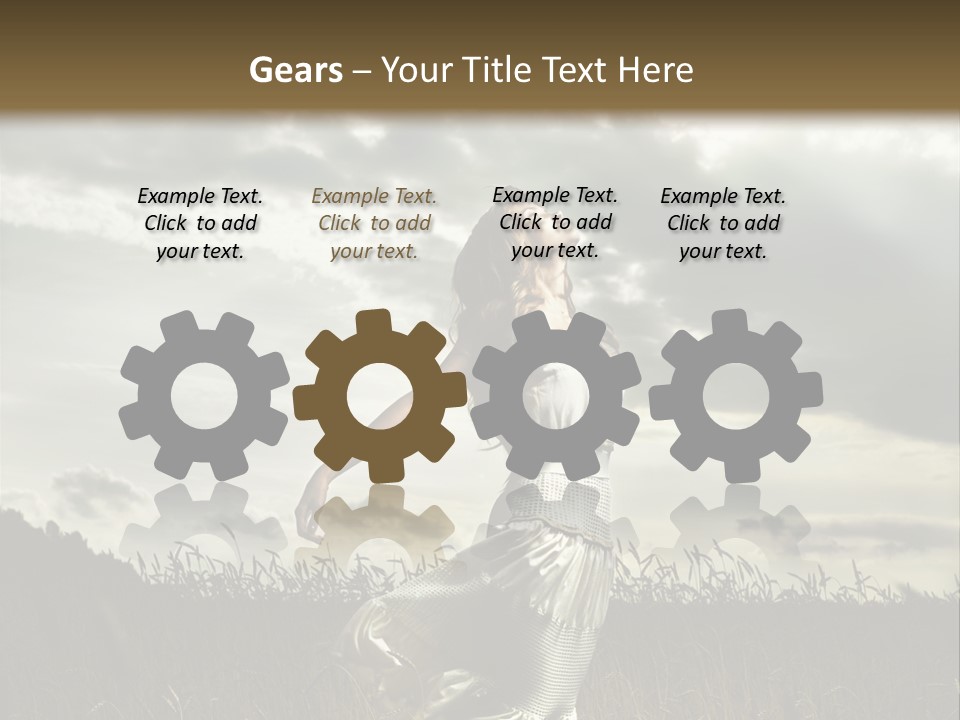 Jump Woman PowerPoint Template