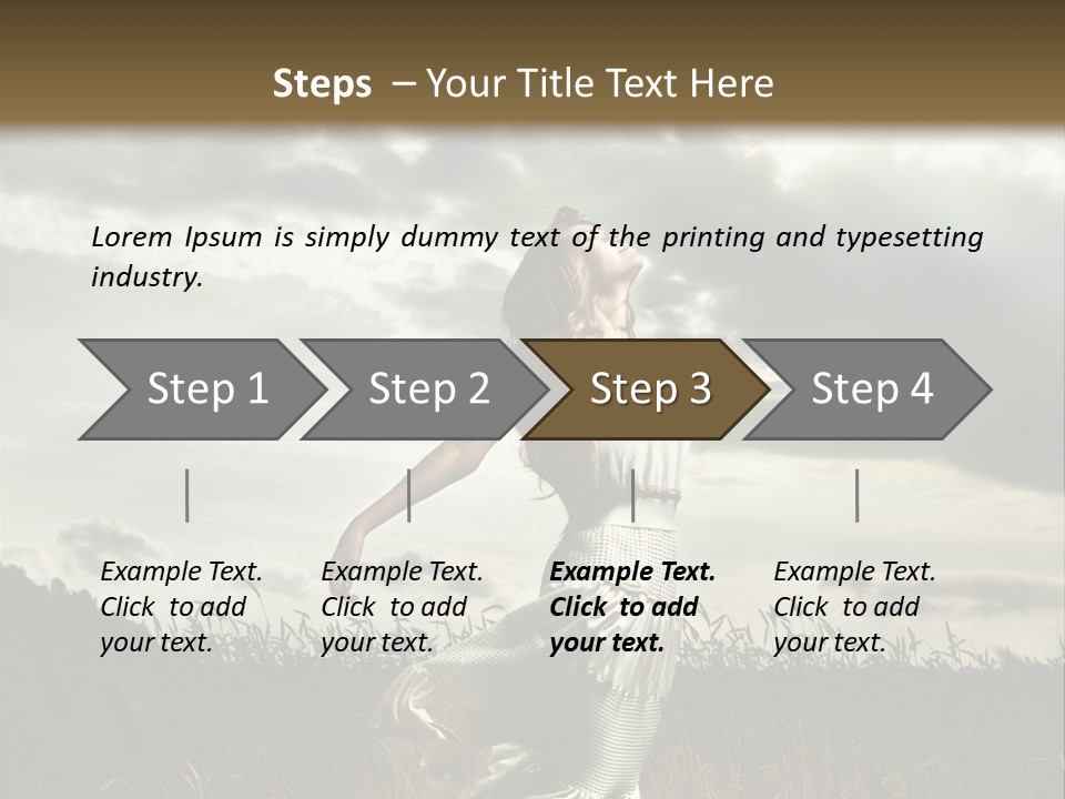 Jump Woman PowerPoint Template