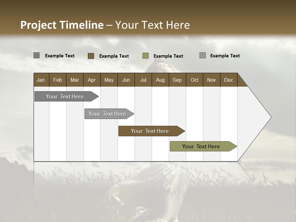 Jump Woman PowerPoint Template