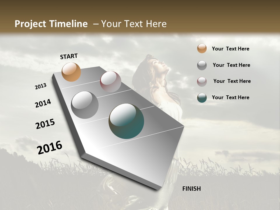 Jump Woman PowerPoint Template