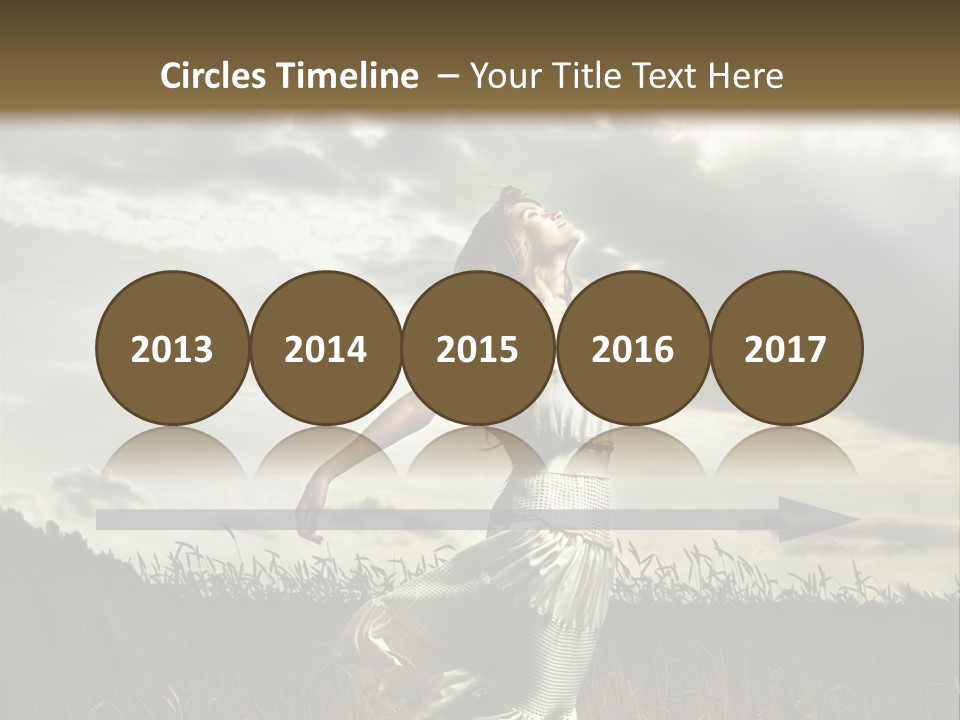 Jump Woman PowerPoint Template