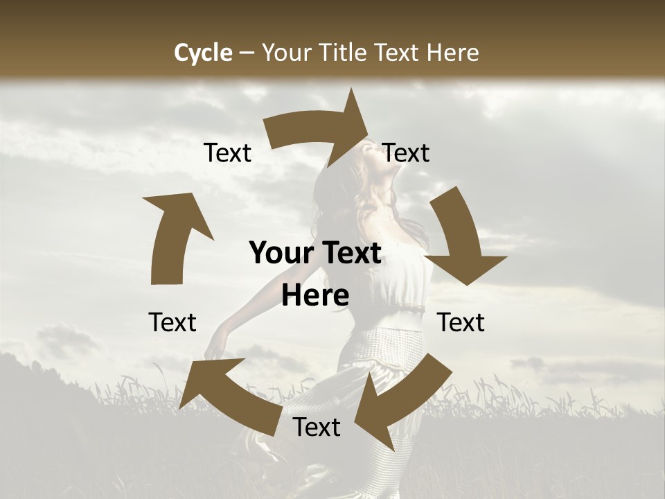 Jump Woman PowerPoint Template