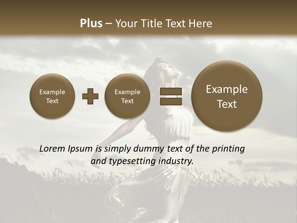 Jump Woman PowerPoint Template