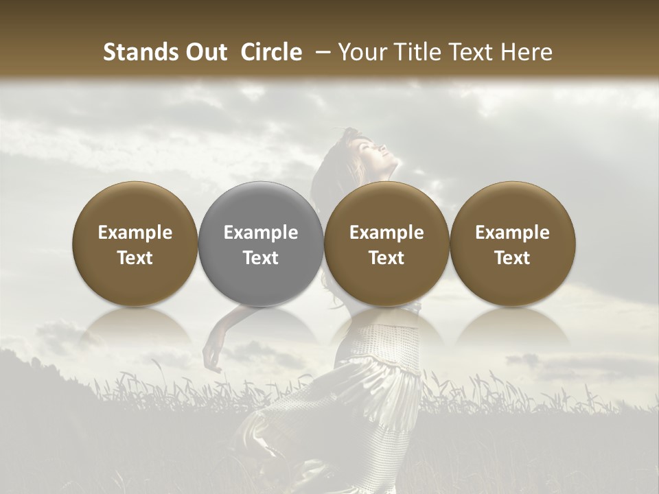 Jump Woman PowerPoint Template