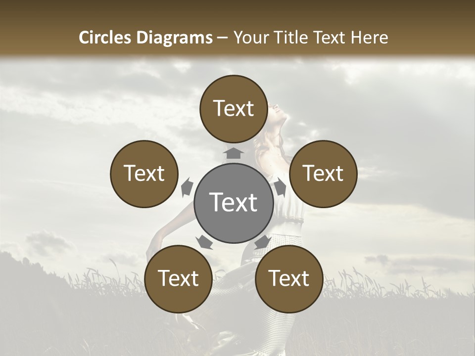 Jump Woman PowerPoint Template