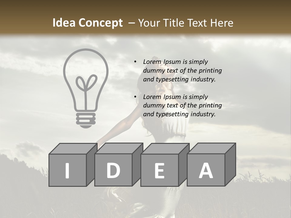 Jump Woman PowerPoint Template