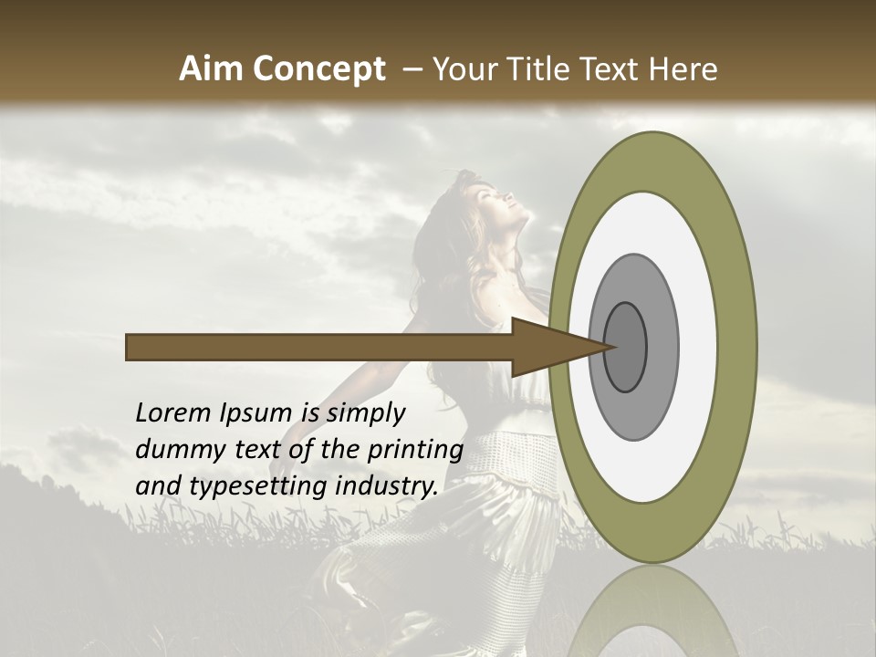 Jump Woman PowerPoint Template