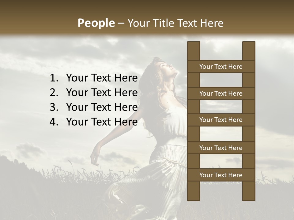 Jump Woman PowerPoint Template