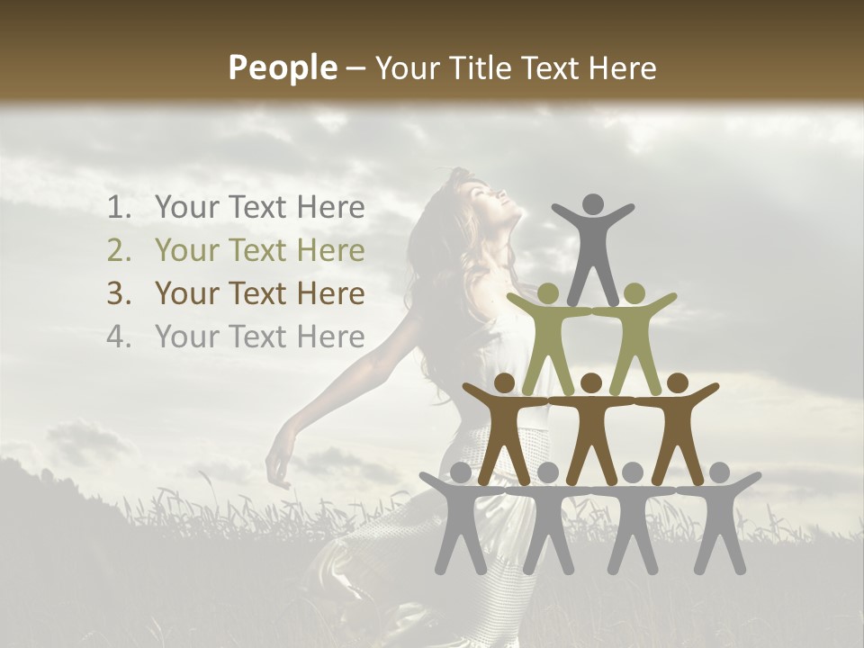 Jump Woman PowerPoint Template