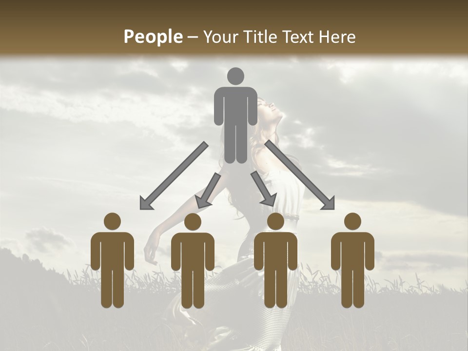 Jump Woman PowerPoint Template