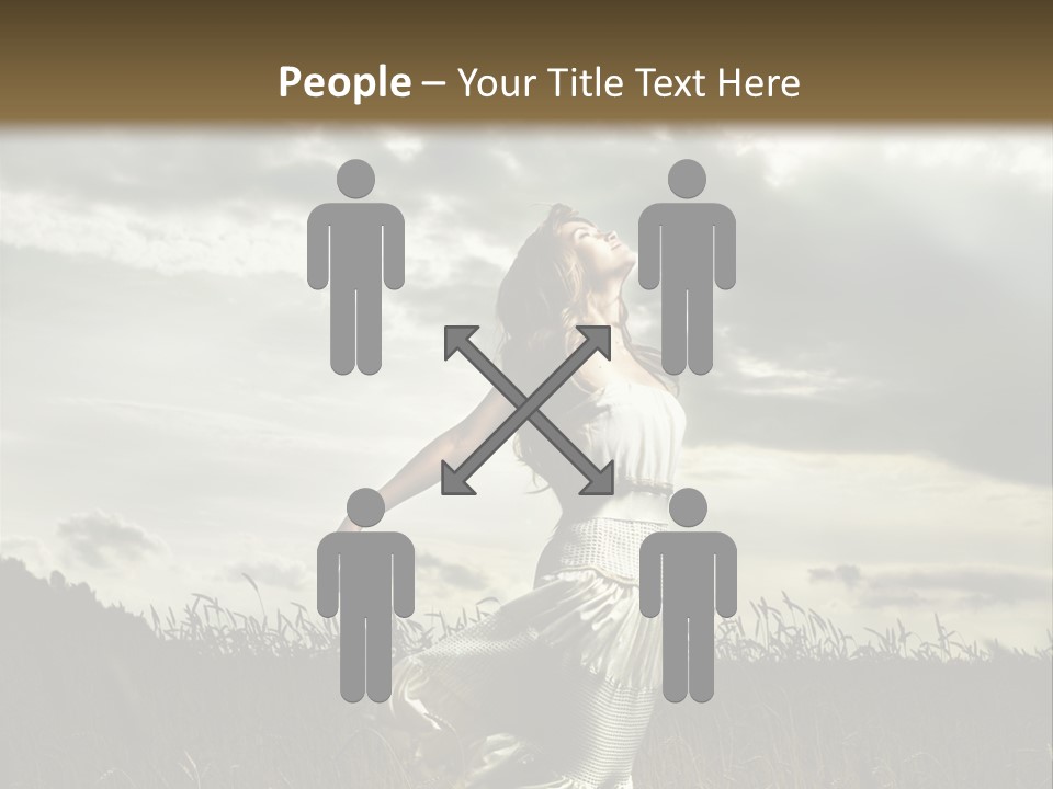 Jump Woman PowerPoint Template