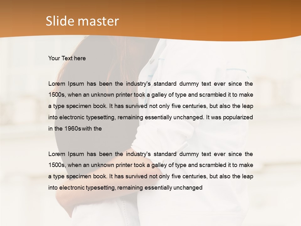 Couple In Umbrella PowerPoint Template