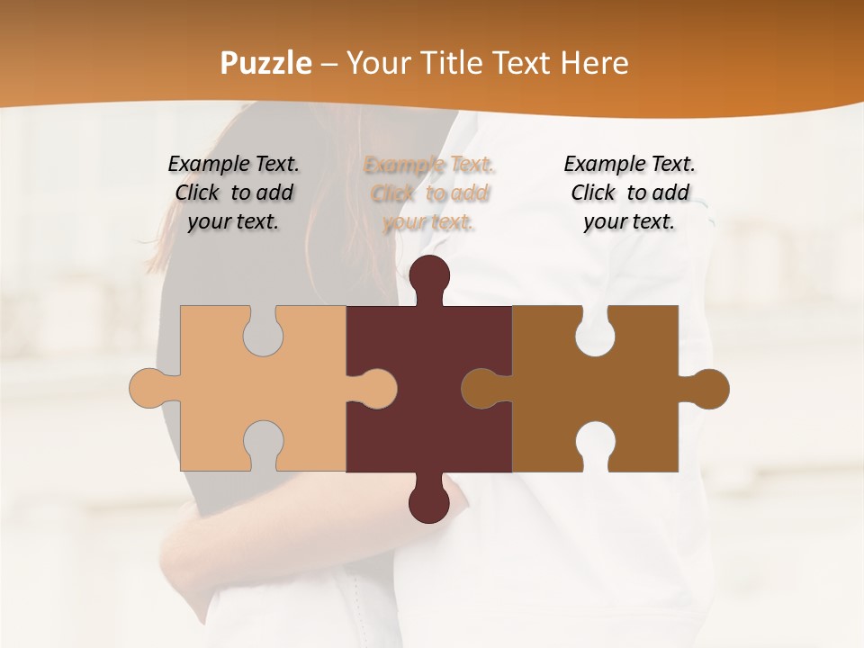 Couple In Umbrella PowerPoint Template