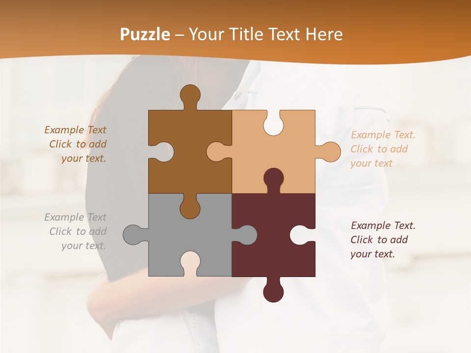 Couple In Umbrella PowerPoint Template