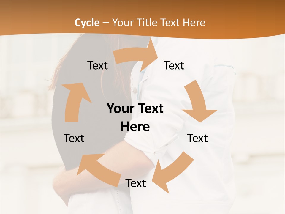 Couple In Umbrella PowerPoint Template