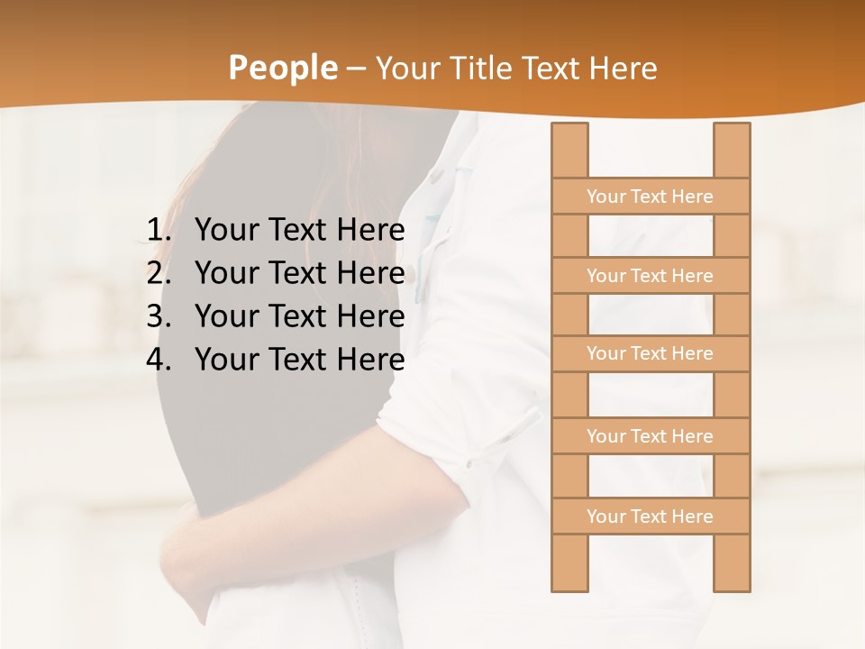 Couple In Umbrella PowerPoint Template