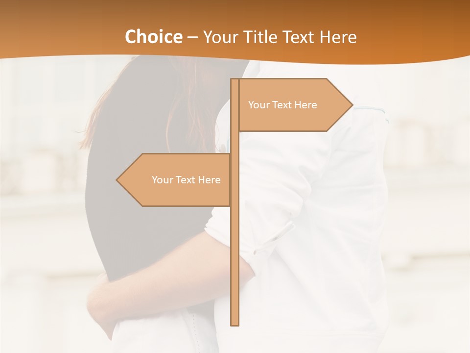 Couple In Umbrella PowerPoint Template