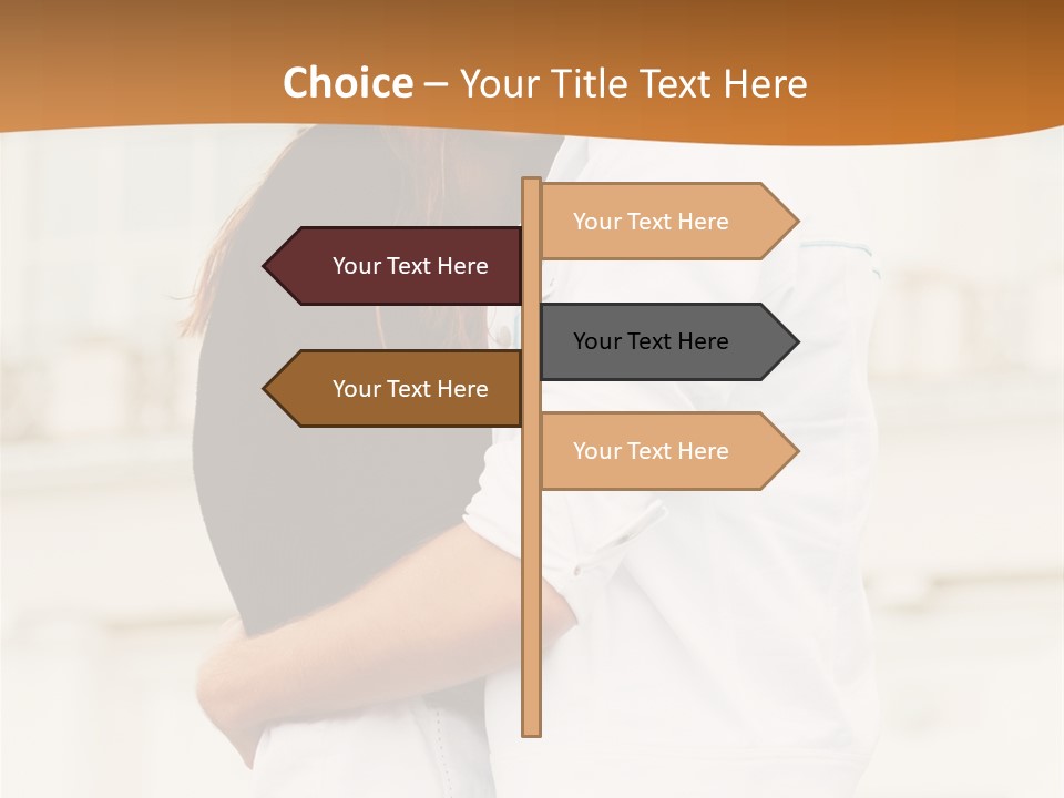 Couple In Umbrella PowerPoint Template