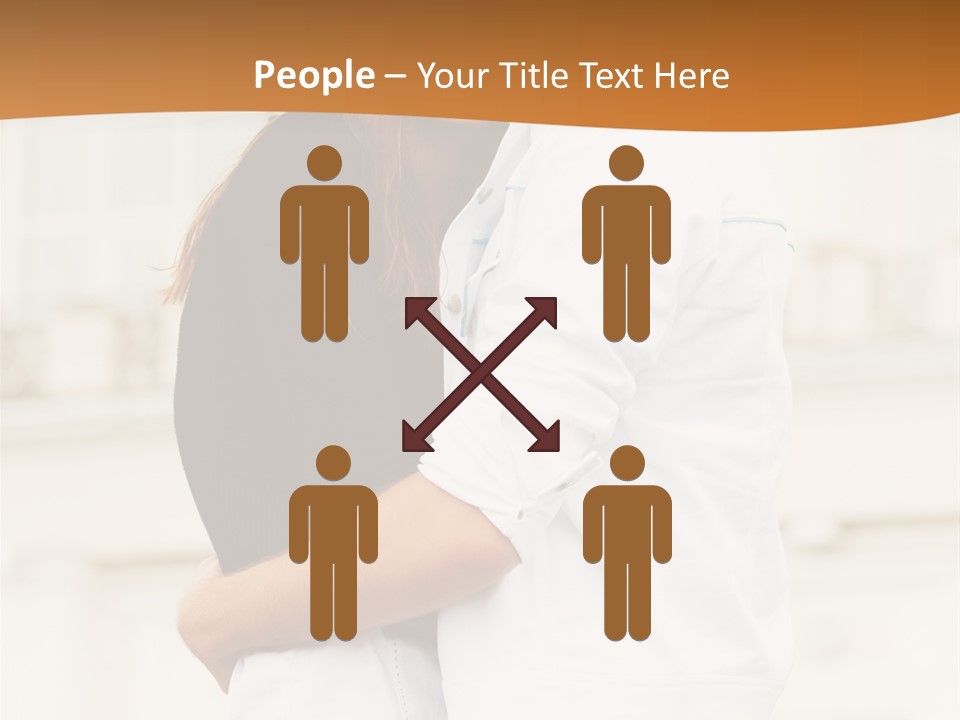 Couple In Umbrella PowerPoint Template