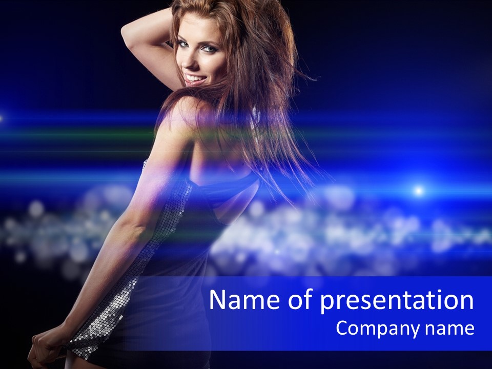 Vogue Party Woman PowerPoint Template