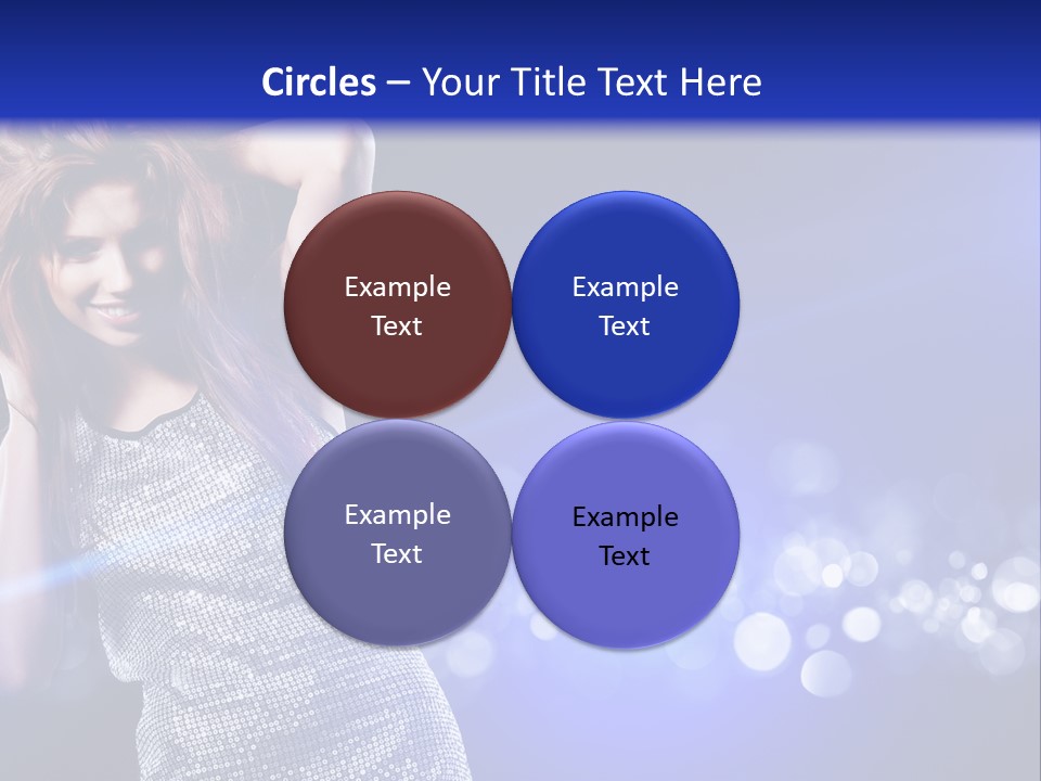 Copyspace Model Blue PowerPoint Template