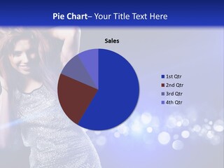 Copyspace Model Blue PowerPoint Template