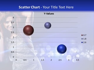 Copyspace Model Blue PowerPoint Template