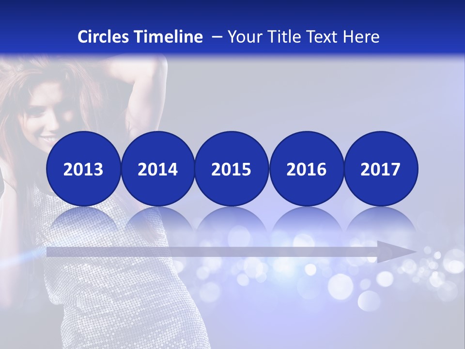 Copyspace Model Blue PowerPoint Template