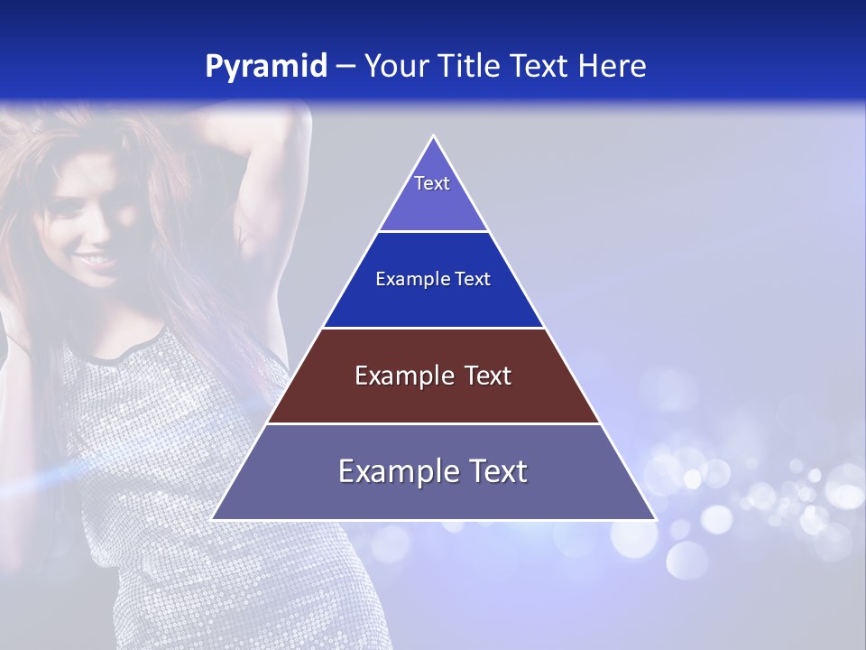 Copyspace Model Blue PowerPoint Template