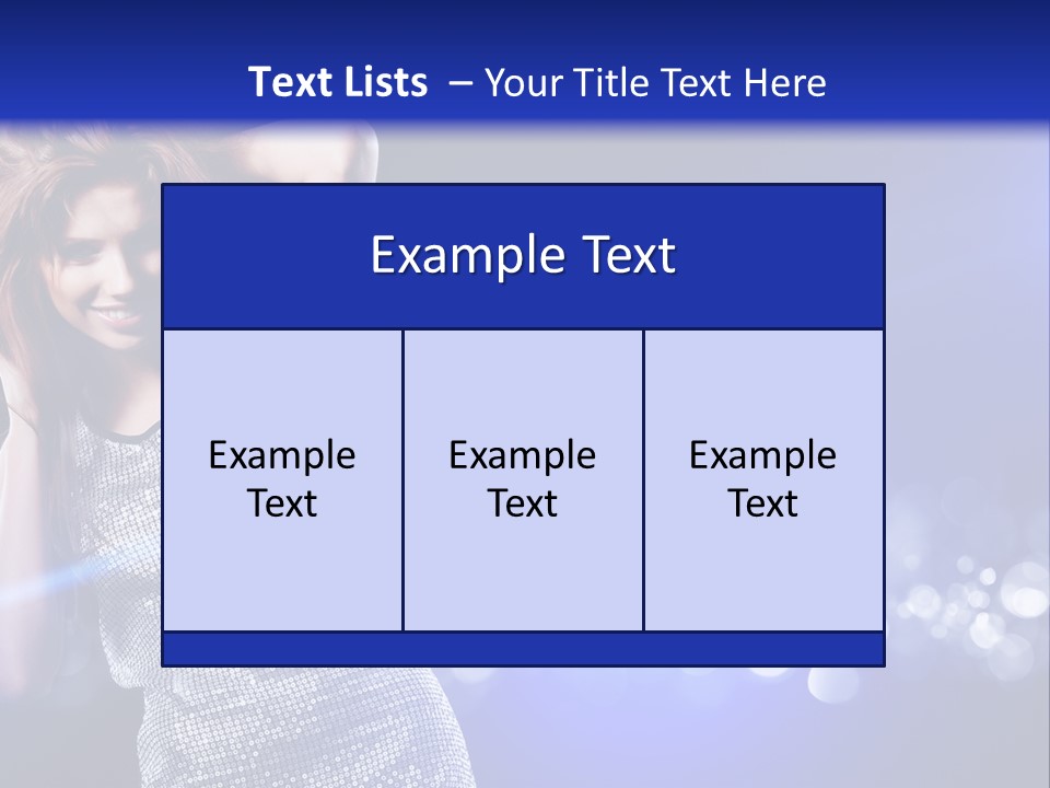 Copyspace Model Blue PowerPoint Template