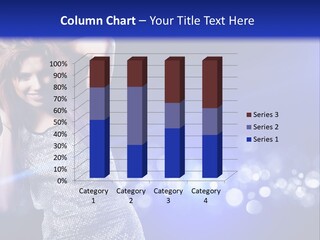 Copyspace Model Blue PowerPoint Template