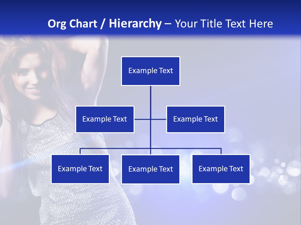 Copyspace Model Blue PowerPoint Template