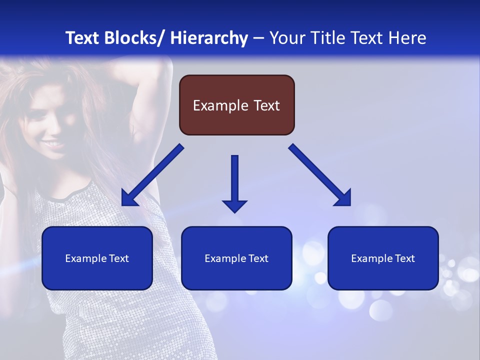 Copyspace Model Blue PowerPoint Template